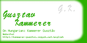 gusztav kammerer business card